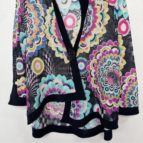 Joseph Ribkoff Womens Cover Up 8 Kimono Open Knit Multicolor Jacket - Picture 8 of 15